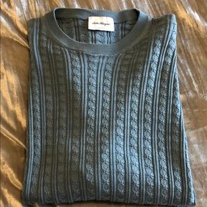 Light blue ferragamo Gancini knit sweater